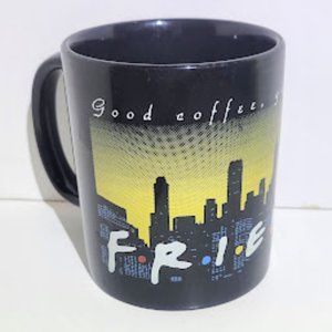 VINTAGE WARNER BROS "FRIENDS" BLACK MUG